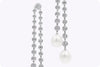 Ivanka Trump 12.30 Carats Round Diamond and South Sea Pearl Dangle Earrings in White Gold