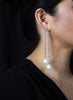 Ivanka Trump 12.30 Carats Round Diamond and South Sea Pearl Dangle Earrings in White Gold