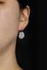 Ivanka Trump 5.80 Carats Brilliant Round Cluster Diamond Starburst Drop Earrings in White Gold