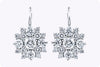 Ivanka Trump 5.80 Carats Brilliant Round Cluster Diamond Starburst Drop Earrings in White Gold