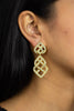 6.44 Carats Total Brilliant Round Diamond Open-Work Weaving Dangle Earrings in Yellow Gold
