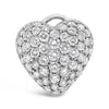 5.18 Carats Total Brilliant Round Micro-Pave Diamond Omega Clip Earrings in White Gold