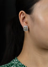 5.20 Carats Total Mixed Cut Diamond Illusion Cluster Clip Earrings in Platinum