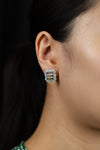 5.20 Carats Total Mixed Cut Diamond Illusion Cluster Clip Earrings in Platinum