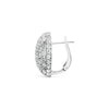 6.43 Carats Total Brilliant Round Micro-Pave Diamond Oval Shape Clip-on Earrings in White Gold