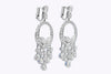 28.19 Carats Total Mixed-Cut Diamond Open Work Chandelier Earrings in Platinum