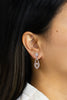 1.12 Carat Total Round Diamond Open-Work Heart Shape Dangle Earrings in White Gold