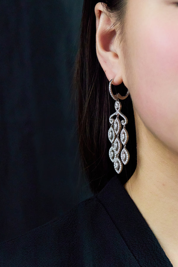 Mixed Cut Diamond Earrings