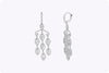 Mixed Cut Diamond Halo Chandelier Earrings