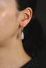 6.33 Carats Total Brilliant Round Diamond Micro Pave Tear Drop Dangle Earrings in White Gold