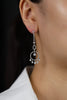 2.38 Carats Total Pear and Round Shape Diamond Open-Work Chandelier Earrings in White Gold