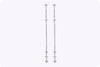 1.85 Carats Round Brilliant Diamond Line Drop Earrings in White Gold