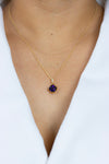 Carrera y Carrera 2.83 Carats Sugarloaf Amethyst with Diamond Lia Pendant Necklace in Yellow Gold