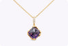 Carrera y Carrera 2.83 Carats Sugarloaf Amethyst & Diamond Lia Pendant Necklace in Yellow Gold