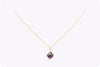 Carrera y Carrera 2.83 Carats Sugarloaf Amethyst & Diamond Lia Pendant Necklace in Yellow Gold