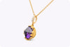 Carrera y Carrera 2.83 Carats Sugarloaf Amethyst & Diamond Lia Pendant Necklace in Yellow Gold