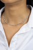 0.77 Carats Total Four Point Star Diamonds by the Yard Necklace in White Gold