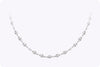 0.77 Carat Total Four Point Star Diamonds By the Yard Necklace in White Gold