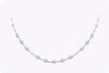 0.77 Carats Total Four Point Star Diamonds by the Yard Necklace in White Gold
