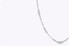 5.22 Carats Total Round Brilliant Cut Diamond Long Necklace in White Gold