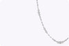 5.22 Carats Total Brilliant Round Diamond By The Yard Necklace in White Gold