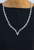 20.60 Carats Total Round Diamond Antique-Style Collapsible Necklace in Platinum