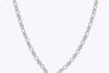 Antique-Style 20.60 Carats Total Round Cut Diamond Collapsible Necklace in Platinum