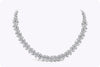 16.92 Carats Total Mixed-Cut Diamond Floral Motif Necklace in White Gold