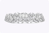 16.65 Carat Total Mixed Cut Cluster Diamond Floral Bracelet in White Gold