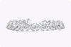 16.65 Carat Total Mixed-Cut Diamond Floral Bracelet in White Gold