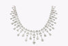 GIA Certified 37.20 Carats Total Mixed-Cut Diamond Chandelier Drop Necklace in White Gold