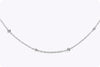 0.36 Carat Total Alternating Princess and Round Cut Diamond by The Yard Line Necklace
