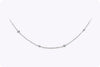 0.36 Carat Total Alternating Princess and Round Cut Diamond by The Yard Necklace in White Gold