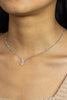1.83 Carats Total Mixed Shape Diamond Halo Pendant Necklace in White Gold