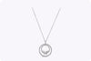 1.40 Carats Total Round and Marquis Cut Diamonds Pendant Necklace in White Gold