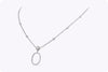 1.40 Carats Total Round Brilliant Cut Diamond Open-Work Pendant Necklace in White Gold