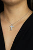 2.24 Carat Round Diamond Cross Pendant Necklace