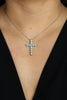 2.24 Carat Round Diamond Cross Pendant Necklace