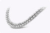 Diamond Double Strand Ball 18k White Gold Necklace