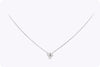 1.05 Carats Heart Shape Diamond Solitaire Pendant Necklace in White Gold and Platinum