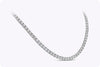 29.43 Carat Round Diamond Tennis Necklace in White Gold