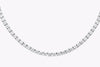 22.59 Carats Total Round Brilliant Cut Diamond Tennis Necklace in Platinum