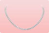 22.59 Carats Total Brilliant Round Diamond Riviera Tennis Necklace in Platinum