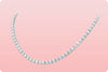22.59 Carats Total Round Brilliant Diamond Riviera Tennis Necklace in Platinum