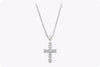 0.19 Carat Round Diamond Cross Pendant Necklace