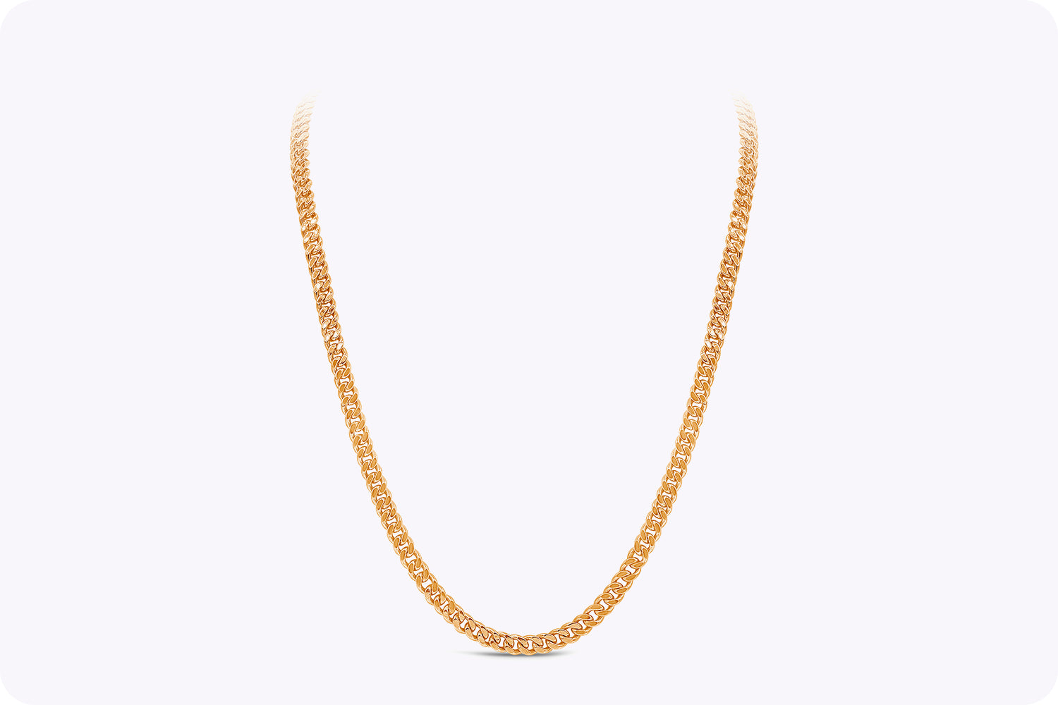 76 Grams Rose Gold Cuban Link Chain Necklace