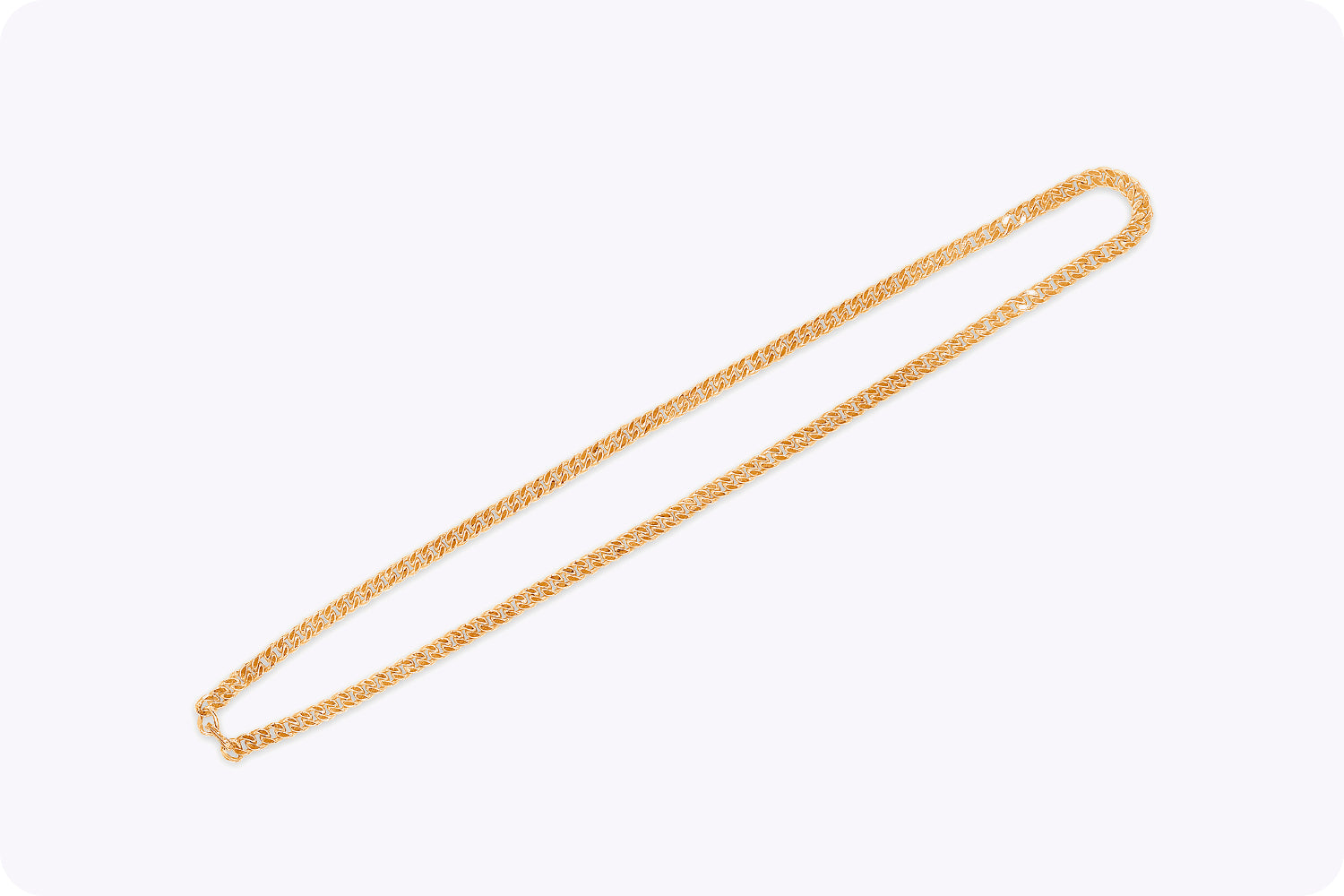 76 Grams Rose Gold Cuban Link Chain Necklace