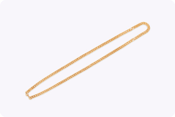 76 Grams Rose Gold Cuban Link Chain Necklace