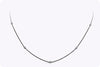 0.32 Carat Total Round Cut Diamonds By the Yard Necklace in Black Rhodium