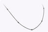 0.32 Carat Total Round Cut Diamonds By the Yard Necklace in Black Rhodium